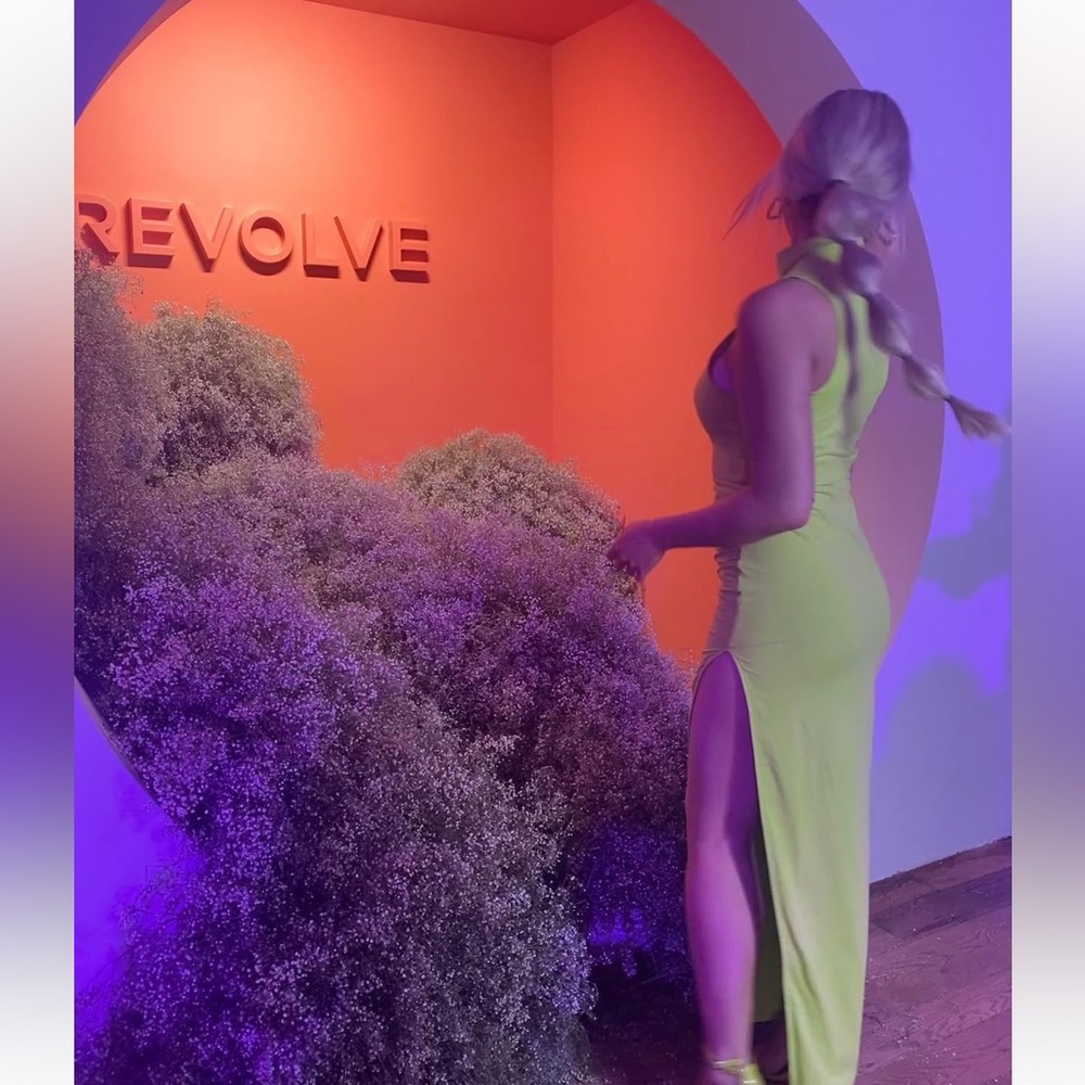 Superdown 💛Neon Yellow High Low Dress - Picture 8 of 9